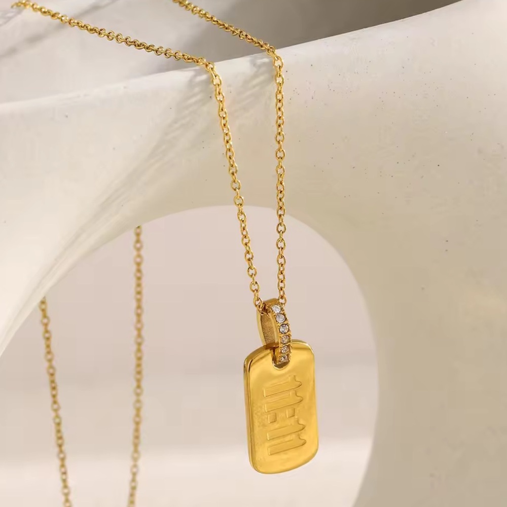 Gold Angel Number 11:11 Necklace – Minimalist Lucky Pendant - Picture 2 of 10